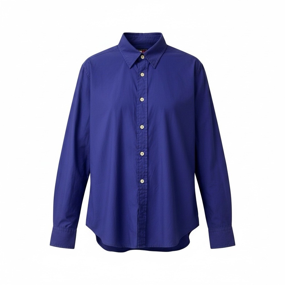 Tommy Hilfiger Long Sleeve Shirt Women’s Size 4 Purple Button Down 100% Cotton
